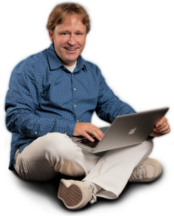 Arnoud met laptop